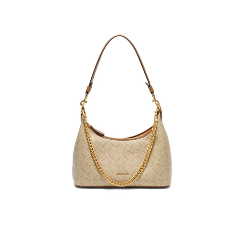 百丽包包女2025秋季新品复古通勤海鸥老花单肩斜挎腋下包X7424CX5