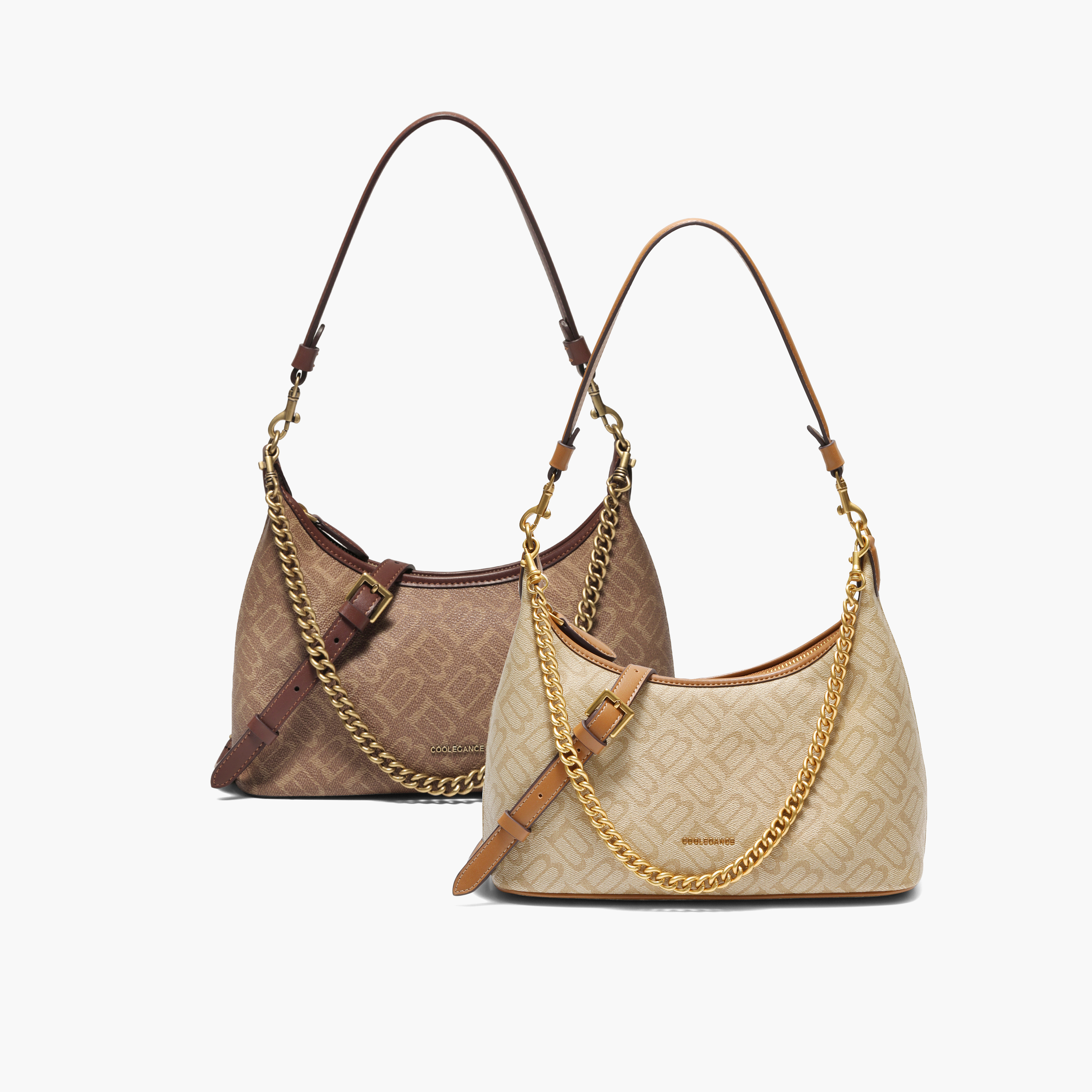 百丽包包女2025秋季新品复古通勤海鸥老花单肩斜挎腋下包X7424CX5