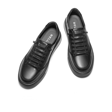 百丽时尚百搭小白鞋男2025新款秋季商场同款套脚休闲板鞋8UG01CM5