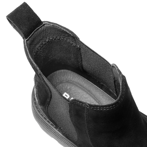 百丽时尚潮流休闲靴男2025新款冬商场款厚底切尔西靴加绒8WA01DD5