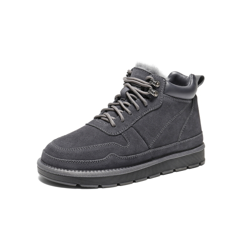 百丽户外休闲雪地靴男2025新款冬季厚实高帮保暖靴东北靴A1334DD5