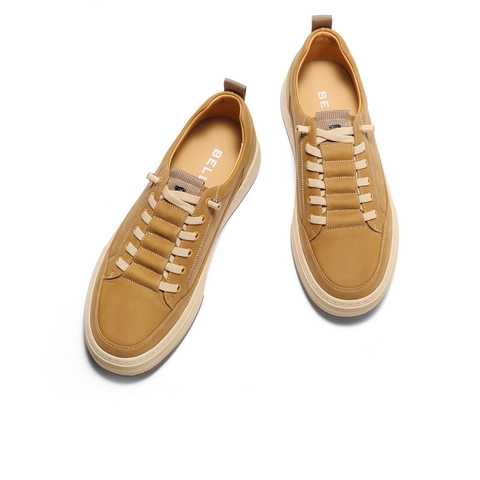 百丽时尚潮搭休闲板鞋男2025新款秋季舒适套脚户外工装鞋A2094CM5