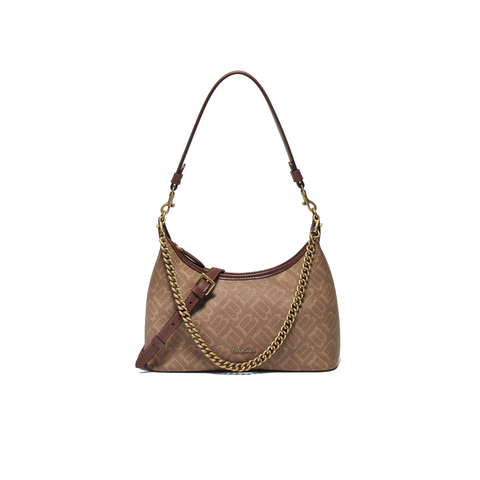 百丽包包女2025秋季新品复古通勤海鸥老花单肩斜挎腋下包X7424CX5