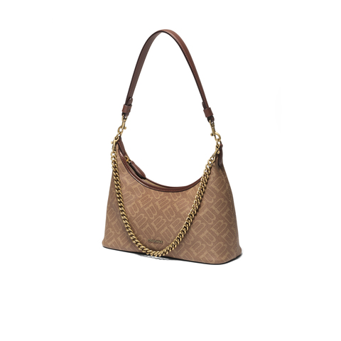 百丽包包女2025秋季新品复古通勤海鸥老花单肩斜挎腋下包X7424CX5