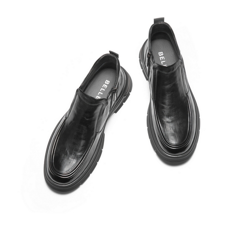 百丽高帮休闲皮鞋男2025新款冬商场同款牛皮革厚底商务靴8VY02DD5