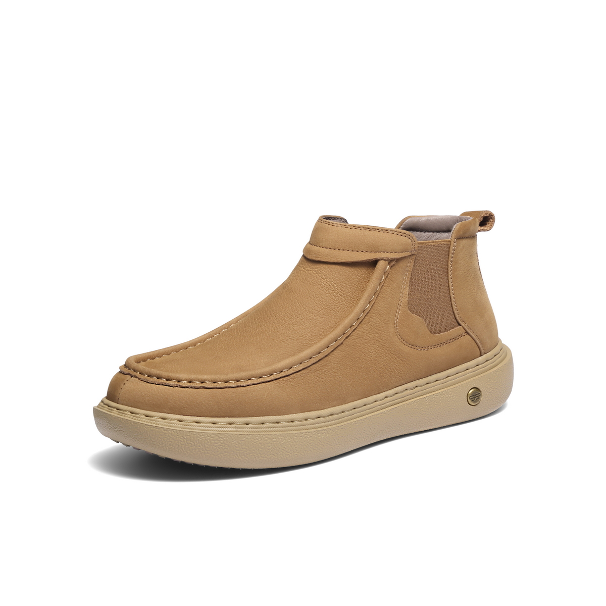 百丽户外休闲切尔西靴男25新冬商场款牛皮革厚底短靴加绒8WL01DD5