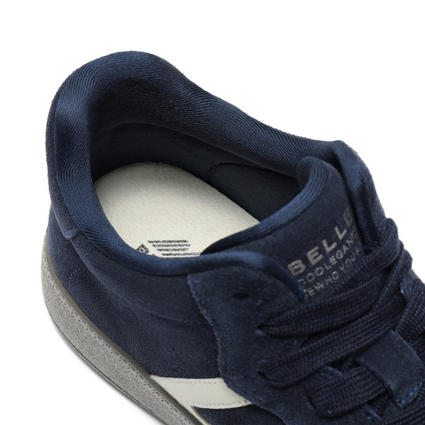 百丽高帮休闲板鞋男2025新款冬季商场同款复古撞色德训鞋8WX01DD5