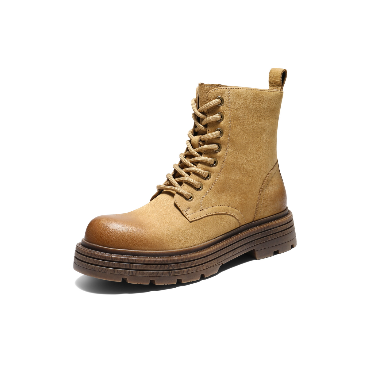 百丽时尚潮搭马丁靴男2025新款冬季牛皮革厚底户外休闲靴A2255DZ5