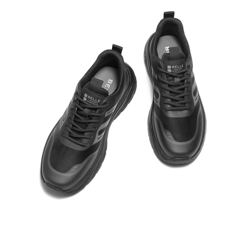 百丽厚底增高健步鞋男鞋2025新款冬季户外潮搭休闲运动鞋8XA01DM5