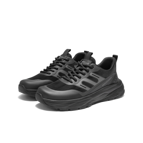 百丽厚底增高健步鞋男鞋2025新款冬季户外潮搭休闲运动鞋8XA01DM5