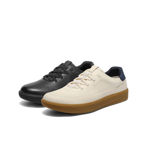 百丽时尚百搭小白鞋男2025秋季舒适简约厚底休闲板鞋加绒A2153CM5