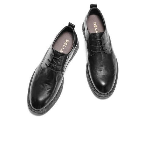 百丽通勤商务正装皮鞋男士2025新款冬季牛皮革新郎结婚鞋L6013DM5