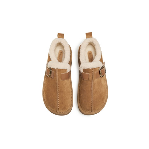 百丽复古厚底增高雪地靴女2025冬新商场同款加毛保暖短靴E6D1DDM5