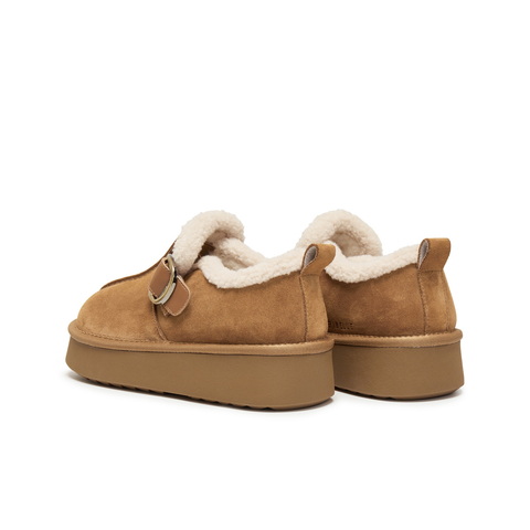 百丽复古厚底增高雪地靴女2025冬新商场同款加毛保暖短靴E6D1DDM5