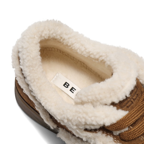 百丽复古绒绒毛边毛毛鞋女2025冬新加绒保暖休闲鞋B2841DM5