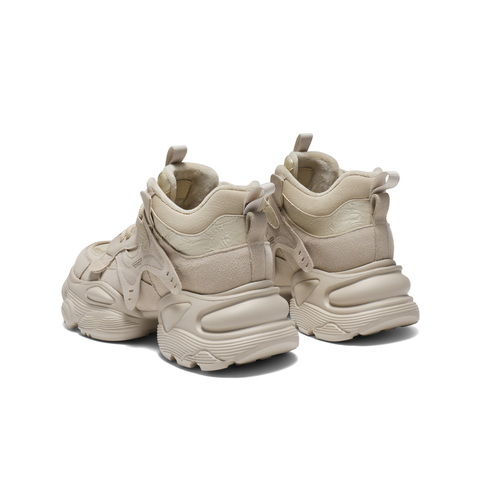 百丽运动风高帮老爹鞋女2025冬新厚底增高百搭休闲鞋B2921DM5