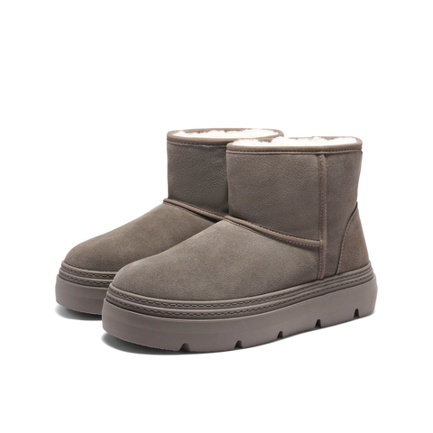 百丽暖墩墩雪地靴男靴2025新款冬厚底增高保暖休闲东北靴A2202DD5