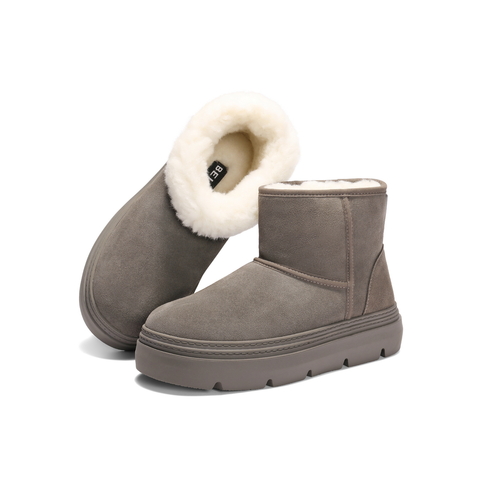 百丽暖墩墩雪地靴男靴2025新款冬厚底增高保暖休闲东北靴A2202DD5