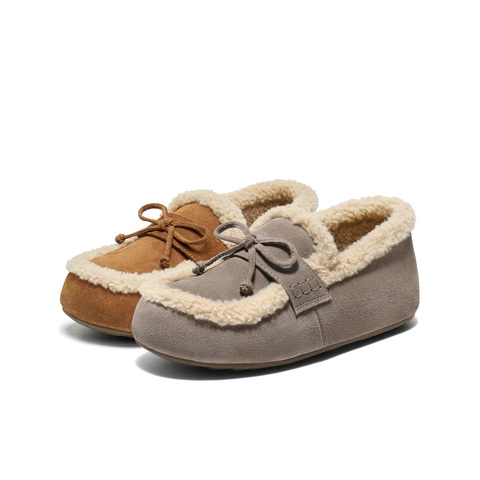 百丽复古绒绒毛边毛毛鞋女2025冬新内增高加绒保暖休闲鞋B2830DA5