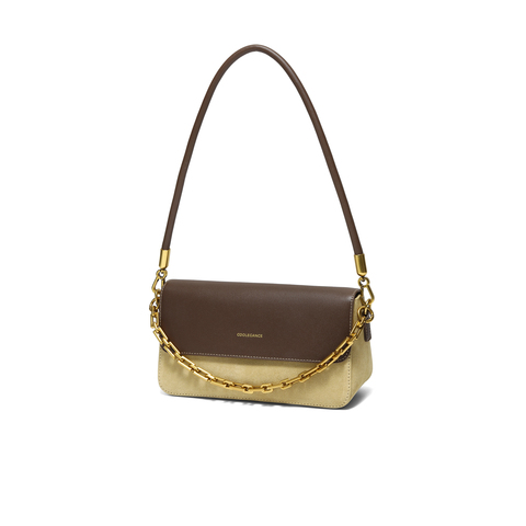 百丽包女2025新商场同款月光宝盒复古撞色单肩斜挎小方包D1762DX5