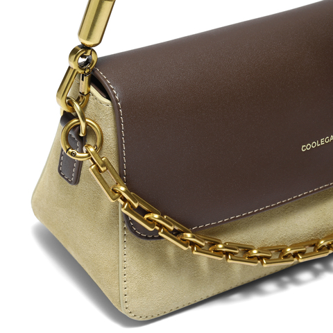 百丽包女2025新商场同款月光宝盒复古撞色单肩斜挎小方包D1762DX5