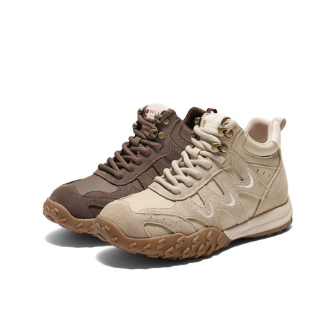 百丽时尚运动风高帮鞋女2025冬新商场同款舒适百搭休闲鞋E5W1DDD5