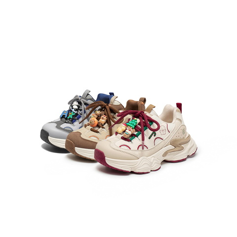 百丽时尚撞色厚底老爹鞋女童2025冬新商场同款童趣休闲鞋50603D85