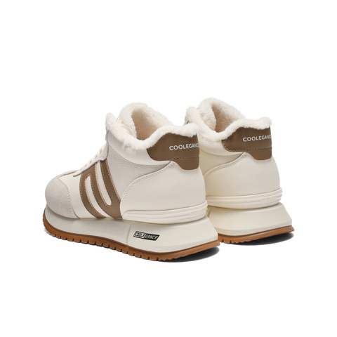 百丽复古跑道高帮鞋女2025冬新商场同款厚底加绒休闲鞋E6Q1DDD5