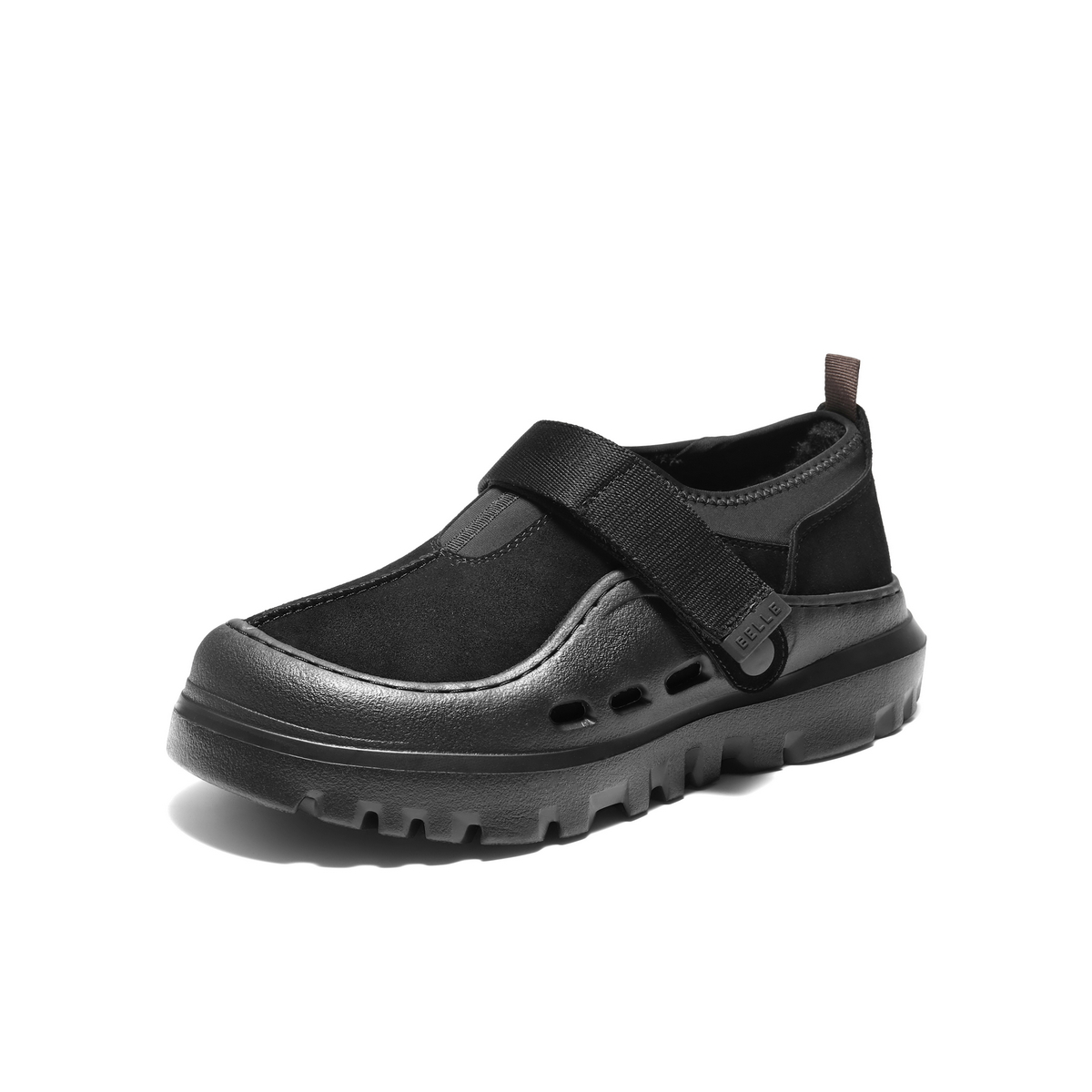 百丽厚底户外休闲保暖鞋男2025新款冬魔术贴毛毛鞋雪地靴A2245DM5