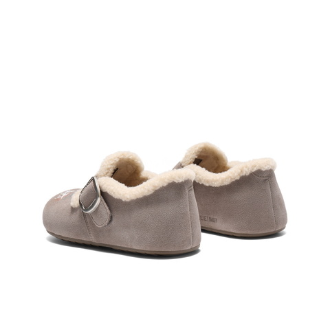 百丽SMILEY联名勃肯鞋女2025冬新舒适加毛艺术涂鸦毛毛鞋E7W1DDM5