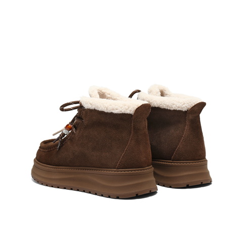 百丽时尚挂饰雪地靴女2025冬新商场同款厚底保暖休闲短靴E8S1DDD5