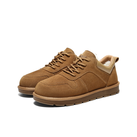 百丽户外休闲低帮雪地鞋男2025新款冬季厚实保暖鞋毛毛鞋A2258DM5