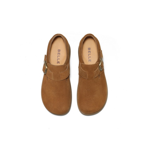 百丽复古勃肯鞋女2025秋新舒适内增高休闲全包单鞋B2849CM5