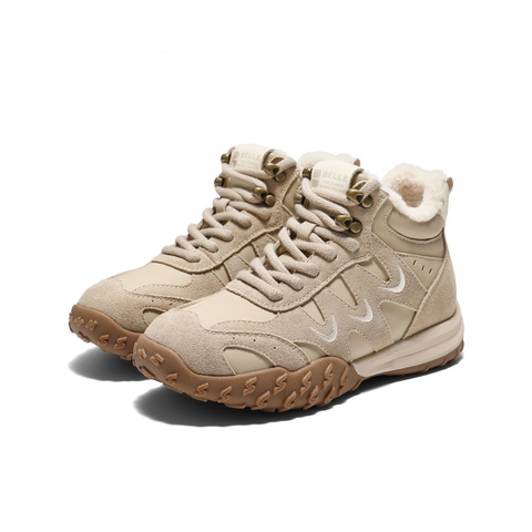 百丽时尚运动风高帮鞋女2025冬新商场同款舒适百搭休闲鞋E5W1DDD5