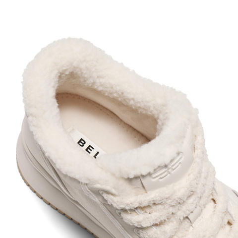 百丽厚底加绒高帮鞋女2025冬新商场同款舒适百搭小白板鞋E6S1DDD5