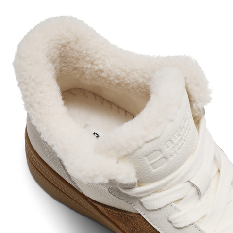 百丽加绒保暖高帮板鞋女2025冬新商场同款厚底增高休闲鞋E5T1DDD5