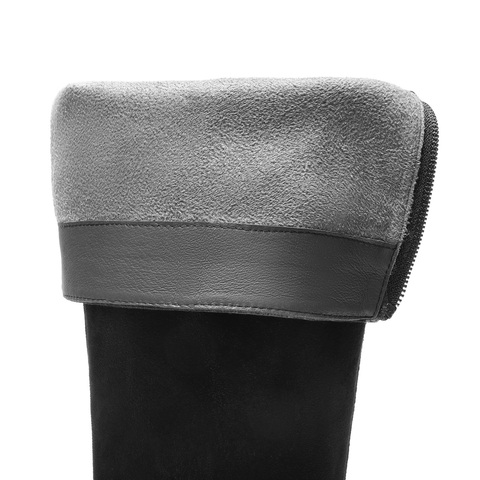 百丽复古绒面弹力靴女2025冬新商场同款气质显瘦弹力高靴3QFF2DG5