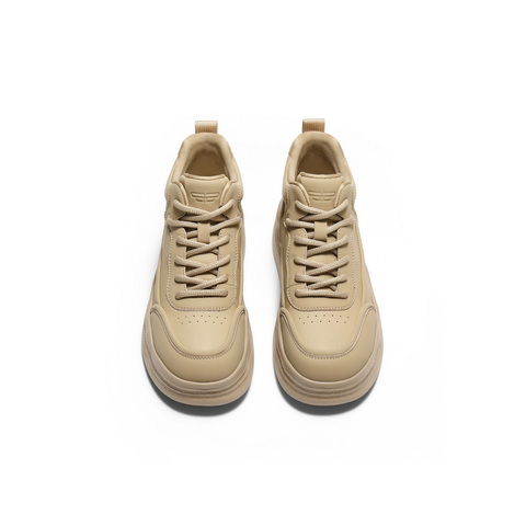 百丽小众波浪底高帮休闲鞋女2025冬新商场同款百搭休闲靴E6H1DDD5