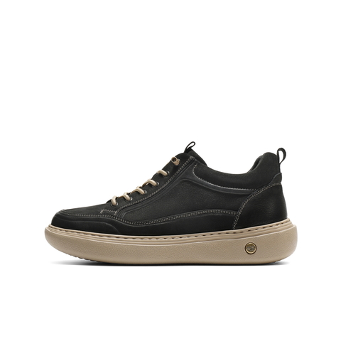 百丽高帮休闲板鞋男2025新款冬商场同款牛皮革套脚工装鞋8YE11DD5