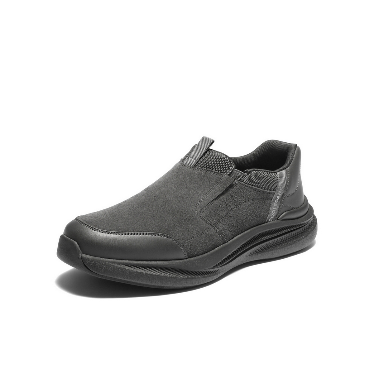 百丽厚底增高健步鞋男2025新冬季一脚蹬懒人鞋休闲运动鞋A2227DM5