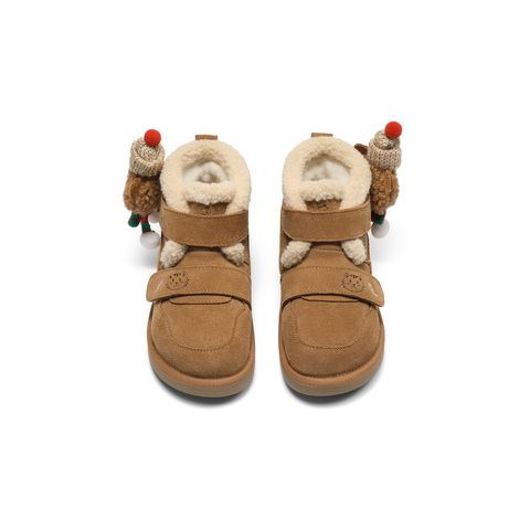 百丽童趣猫猫童靴女童2025冬新商场同款舒适保暖休闲短靴69010D95