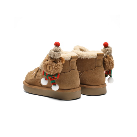 百丽童趣猫猫童靴女童2025冬新商场同款舒适保暖休闲短靴69010D95