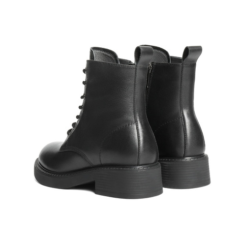 百丽复古擦色马丁靴女2025冬新商场同款真皮显瘦休闲短靴E8M2DDZ5