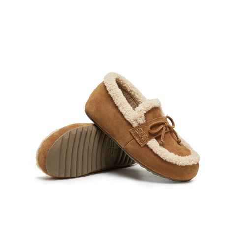 百丽复古绒绒毛边毛毛鞋女2025冬新内增高加绒保暖休闲鞋B2830DA5