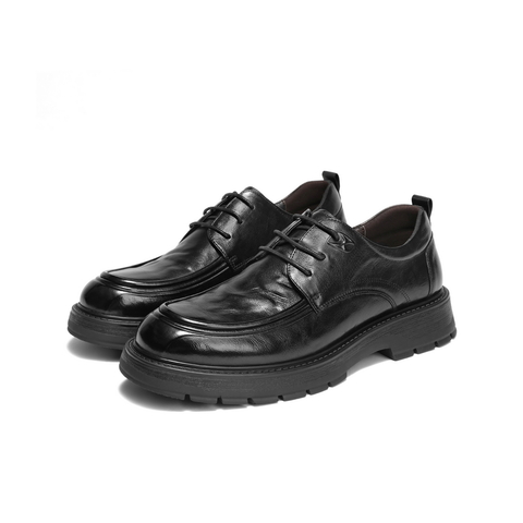 百丽厚底商务鞋男鞋2025新款冬季商场同款牛皮革休闲皮鞋8VU01DM5