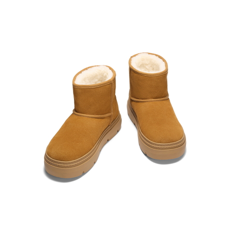 百丽暖墩墩雪地靴男靴2025新款冬厚底增高保暖休闲东北靴A2202DD5