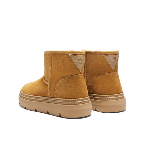 百丽暖墩墩雪地靴男靴2025新款冬厚底增高保暖休闲东北靴A2202DD5