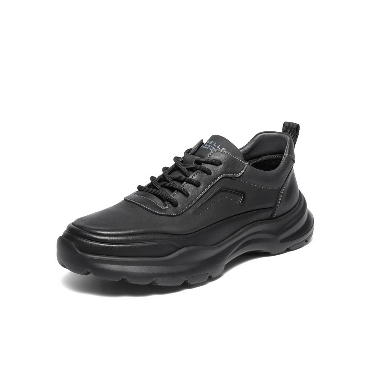 百丽厚底增高健步鞋男鞋2025新款冬季潮搭户外休闲运动鞋L6011DM5