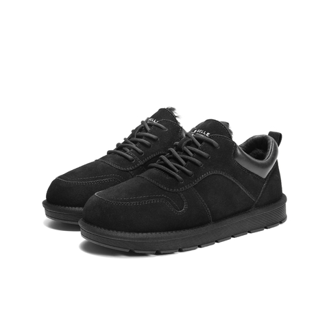 百丽户外休闲低帮雪地鞋男2025新款冬季厚实保暖鞋毛毛鞋A2258DM5