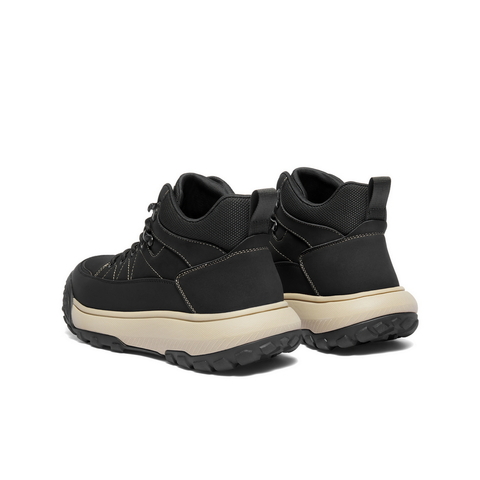 百丽高帮休闲运动鞋男2025新款冬季厚底增高时装短靴板鞋A2169DD5